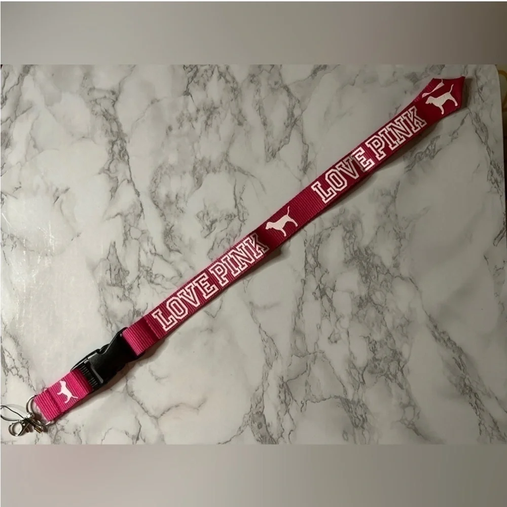 Pink Victoria’s secret’s lanyard